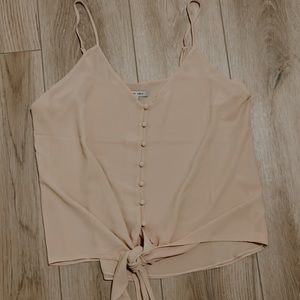 NanaMacs Button front tie tank top